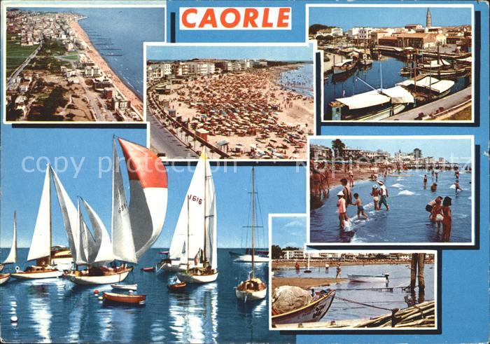 Caorle Venezia Strand Hafen Segelboote