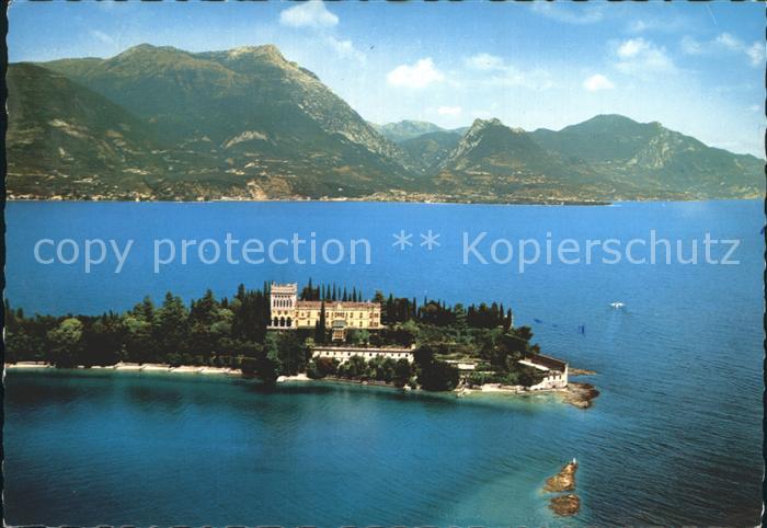 Isola di Garda Gardainsel Fliegeraufnahme