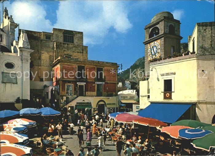 Capri Piazza Platz Strassencafes