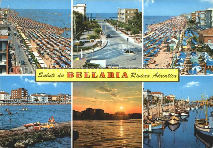 Bellaria Strand Hafen Fischkutter Sonnenuntergang am Meer