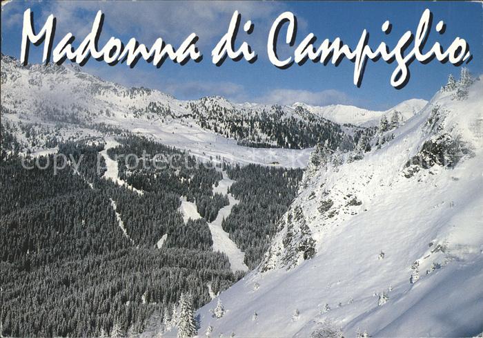 Madonna di Campiglio vista dal M Spinale Dolomiti di Brenta Wintersportplatz Dol