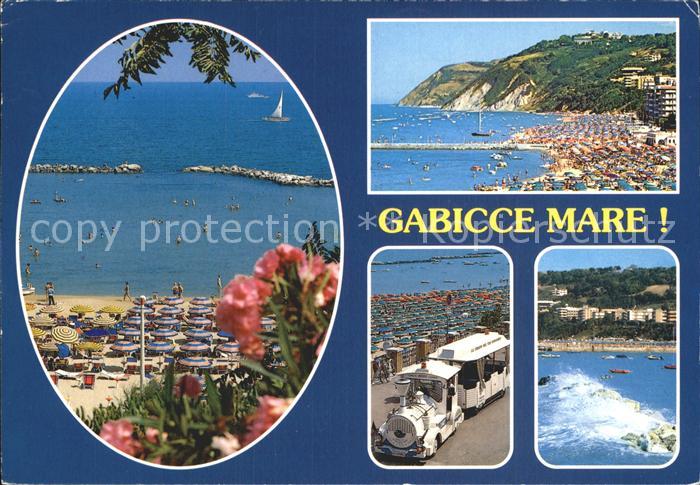 Gabicce Mare Spiaggia Strand Riviera Adriatica Touristenbahn