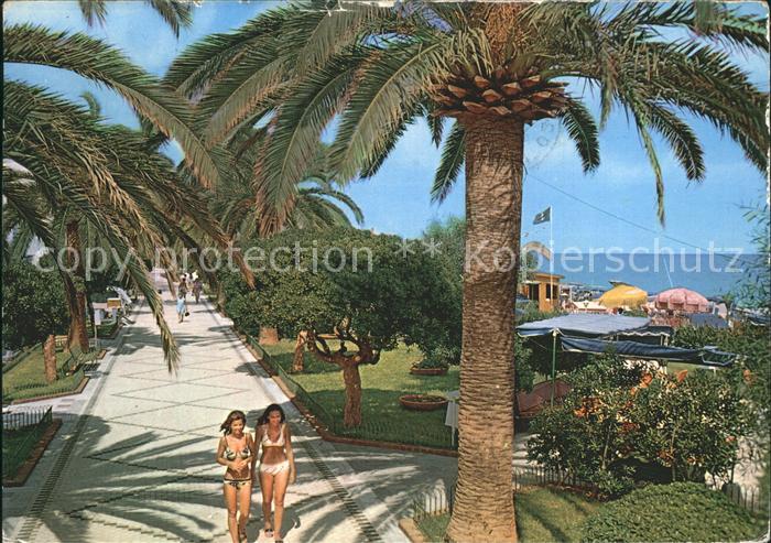 Ceriale Liguria Lungomare Strandpromenade Palmen