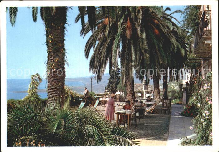 Taormina Sizilien Hotel Villa Schuler Terrazza Palmenterrasse