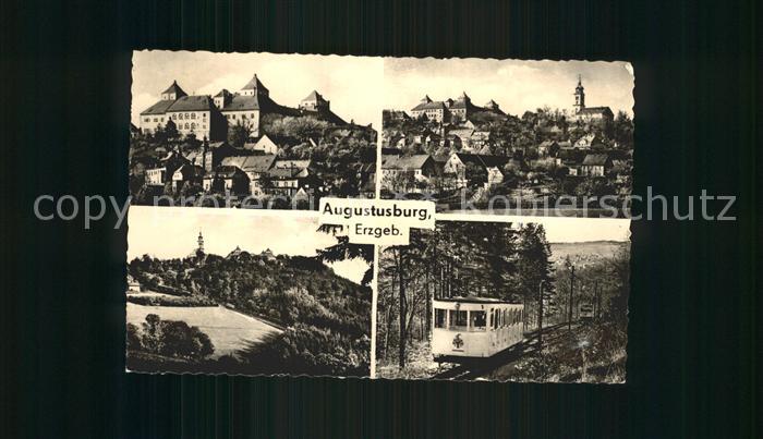 Augustusburg Schloss Augustusburg mit Bergbahn