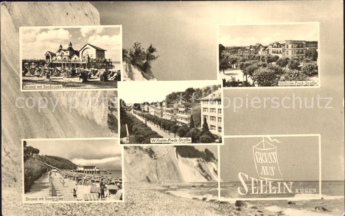 Sellin Ruegen Strand Seebruecke Wilhelm Pieck Str Steilkueste