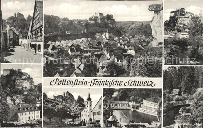 Pottenstein Oberfranken Fischergasse Total Burg Pottenstein Erholungsheim Marktp
