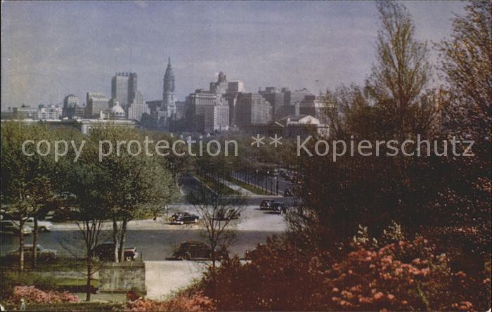 Philadelphia Pennsylvania View from Art Museum and Skyline