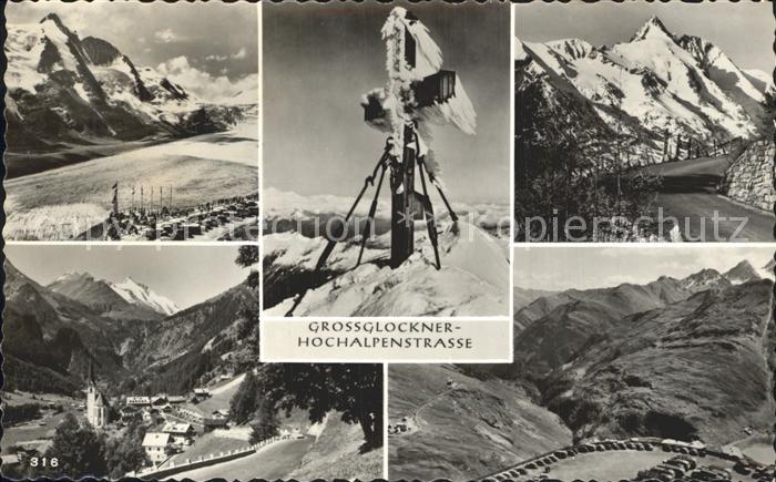 Grossglockner Hochalpenstrasse Gipfelkreuz Teilansichten