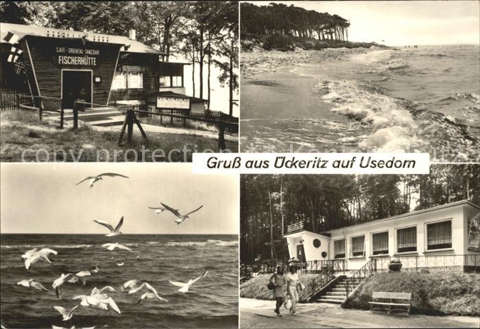 Usedom Mecklenburg-Vorpommern Fischerhuette Strandklause Brandung
