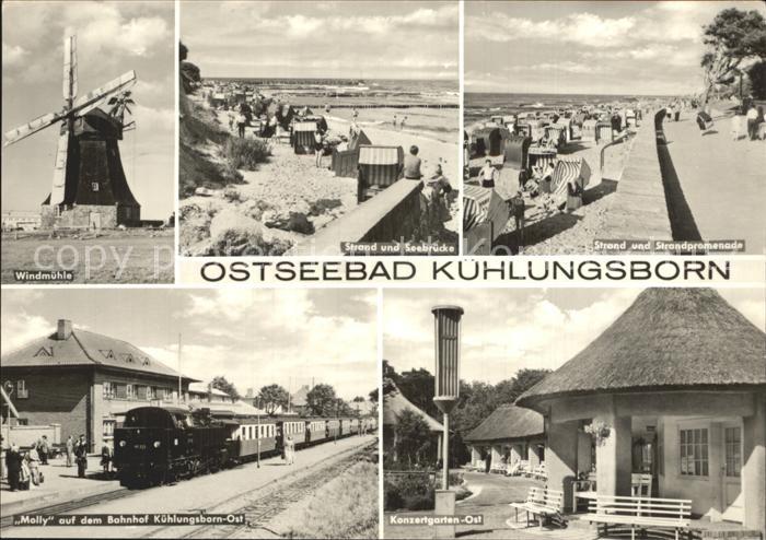 Kuehlungsborn Ostseebad Windmuehle Strand Seebruecke Strandpromenade Lok Molly B