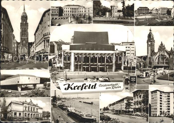 Krefeld Stadttor Rathaus Kirche Bahnhof Hafen