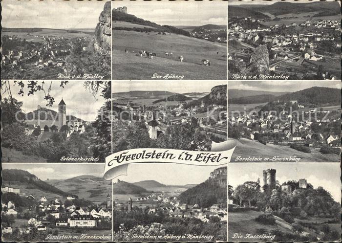 Gerolstein Rheinland-Pfalz Hustleyblick Auberg Munterley Erloeserkirche Loewenbu