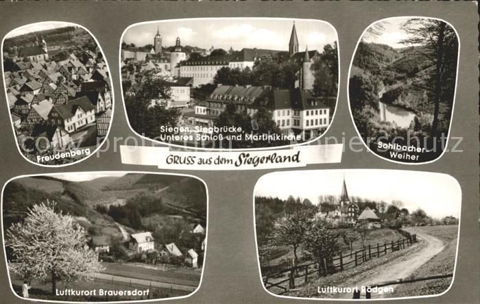 Siegen Westfalen Freudenberg Siegbruecke Schloss Martinikirche Sohlbacher Weiher
