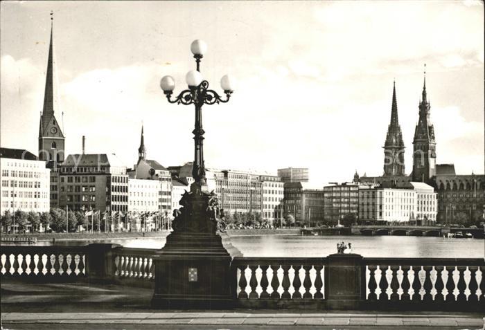 HAMBURG  CITY Lombardsbruecke Innenstadt Kirchen