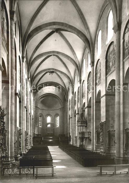 Mainz Rhein Dom Mittelschiff mit Ostchor