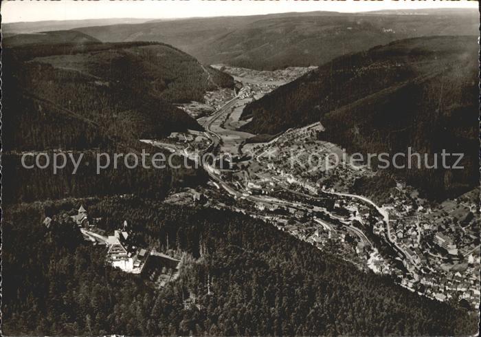Wildbad Schwarzwald mit Sommerberg Fliegeraufnahme