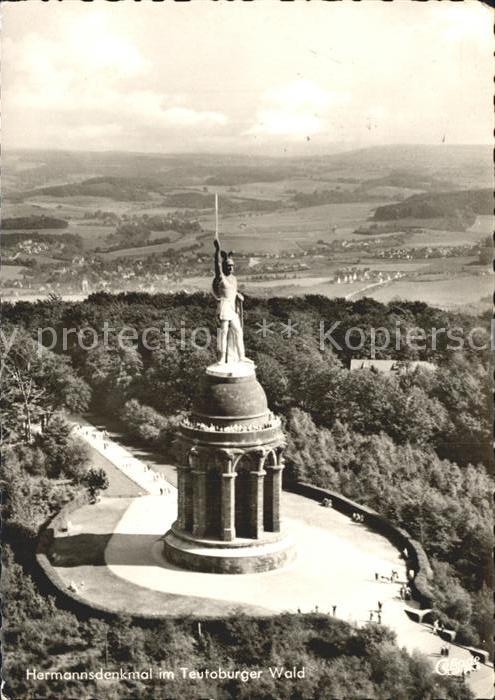 Teutoburgerwald Hermannsdenkmal Fliegeraufnahme