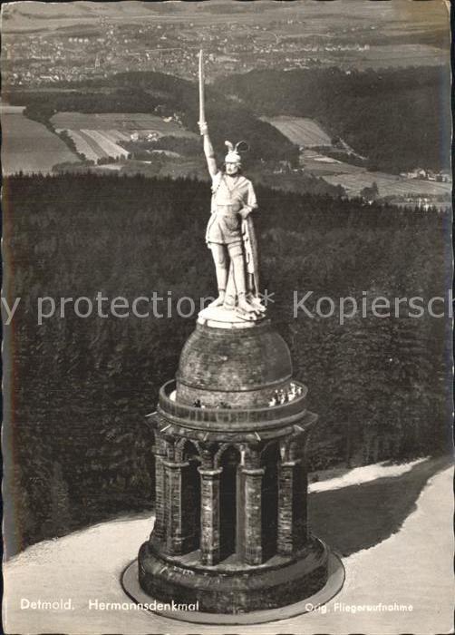 Teutoburgerwald Hermannsdenkmal Fliegeraufnahme