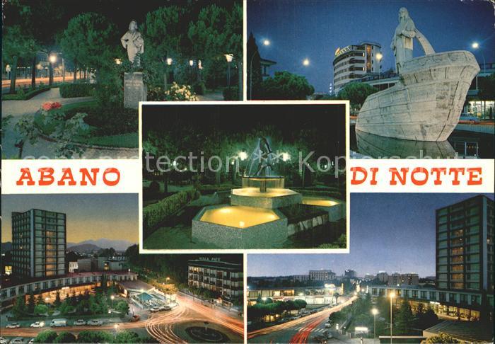 Abano Terme Monumento a Pietro d Abano e Castoforo Colombo Tramonto verso i coll