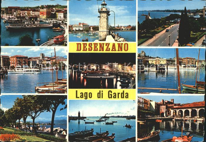 Desenzano Lago di Garda Hafenpartien Leuchtturm Promenade Uferstrasse