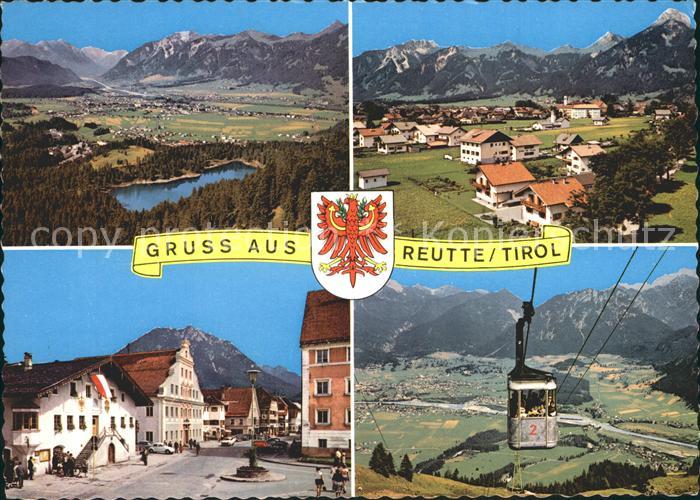 Reutte Tirol Total Panorama Dorfpartie Seilbahn