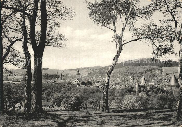 GOSLAR Harz Niedersachsen Blick vom Petersberg mit Kaiserpfalz Marktkirche Steph