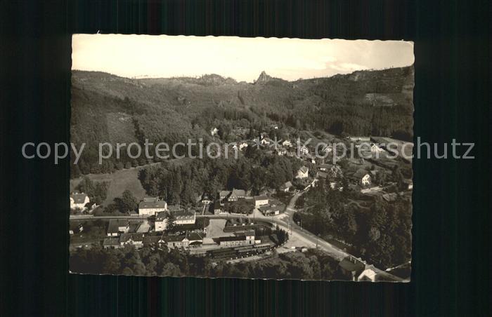 Oybin Sachsen Panorama Blick vom Berg Oybin Scharfenstein Zittauer Gebirge