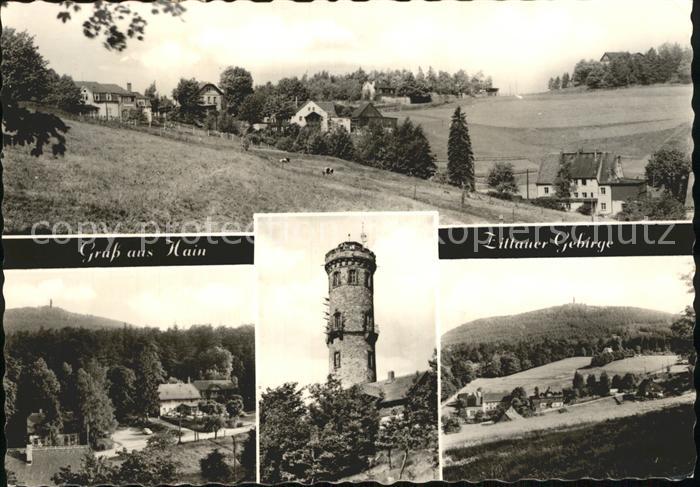 Hain Oybin Ortsansicht Forsthaus Turm Hochwald Kurort Zittauer Gebirge