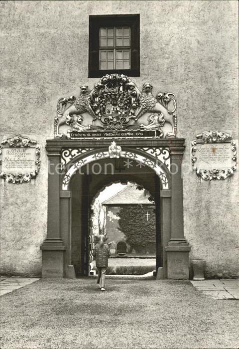 Augustusburg Portal im Schlosshof