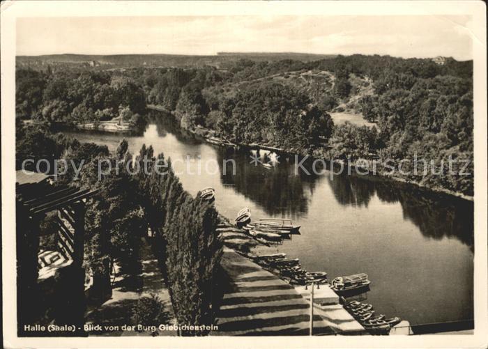 Halle Saale Panorama Blick von der Burg Giebichenstein