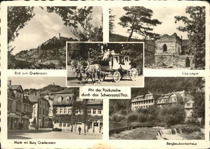 Bad Blankenburg Markt Burg Greifenstein Eberstein Bergbaukrankenhaus Postkutsche