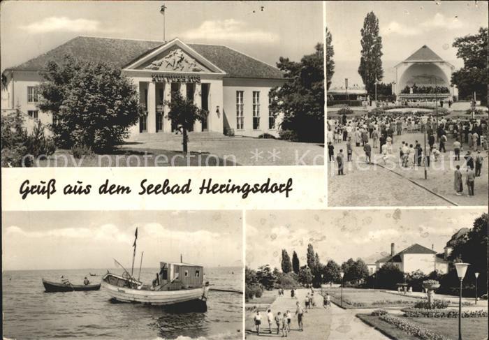 Heringsdorf Ostseebad Usedom Kulturhaus Konzertpavillon Promenade Fischkutter