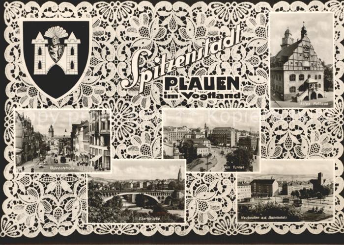 Plauen Vogtland Bahnhofstrasse Altes Rathaus Ebertbruecke Am Tunnel Neubauten Sp