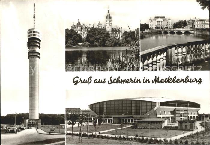 Schwerin Mecklenburg Fernsehturm Schloss Staatstheater Sporthalle Kongresshalle
