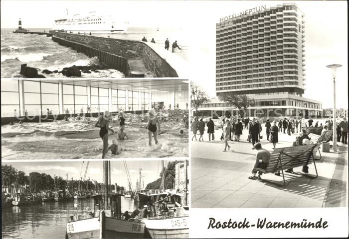 Warnemuende Ostseebad Faehrschiff Meeresbradungsbad Hotel Neptun Alter Strom