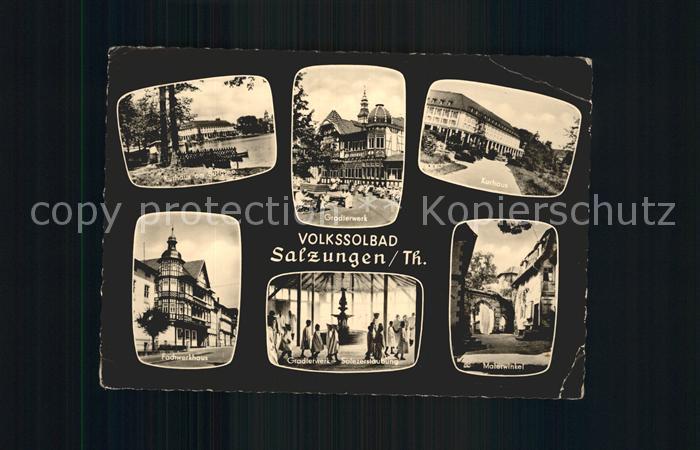 Bad Salzungen Kurhaus Burgsee Gradierwerk Malerwinkel Fachwerkhaus