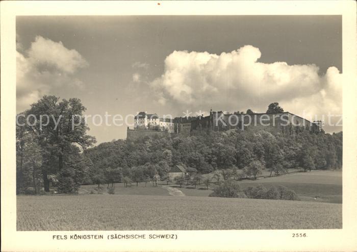 Koenigstein Saechsische Schweiz Fels Festung