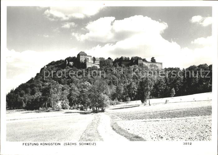 Koenigstein Saechsische Schweiz Fels Festung