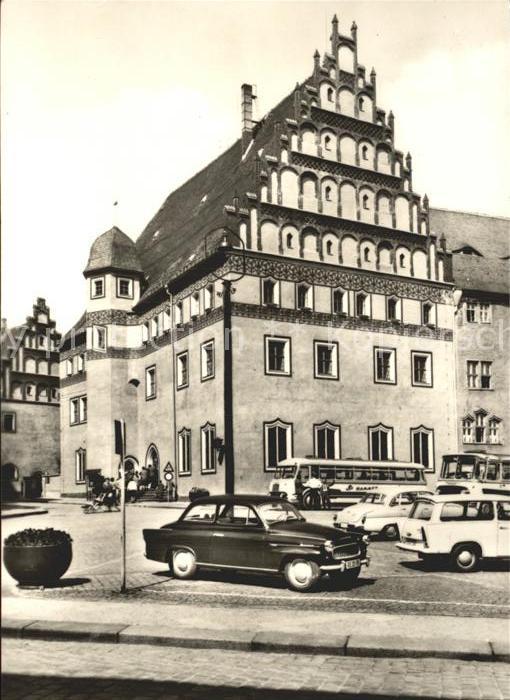 Freiberg Sachsen Stadt und Bergbaumuseum Giebel