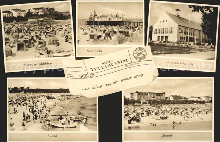 Ahlbeck Ostseebad Strand Milchbar Seebruecke Haus der Erholung