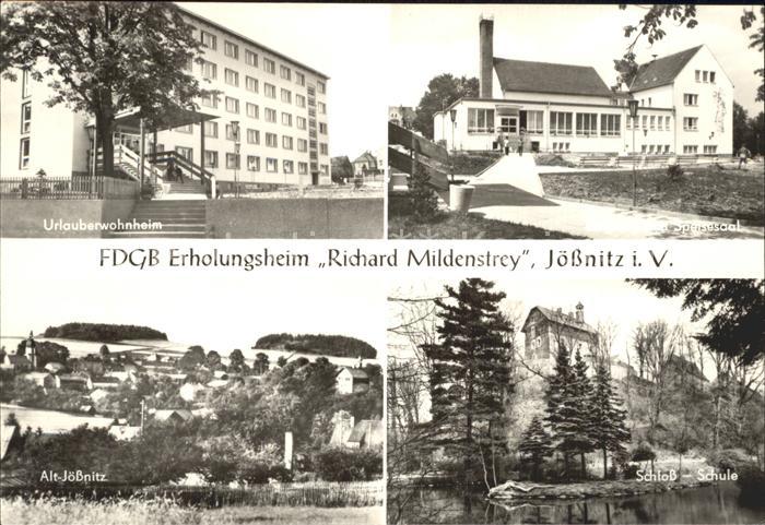Joessnitz FDGB Erholungsheim Richard Mildenstrey Wohnheim Speisesaal Schloss Sch