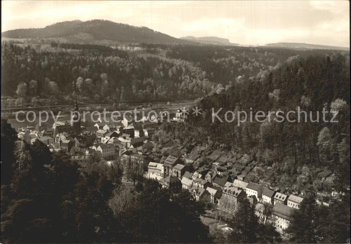 Bad Schandau Panorama Elbtal Elbsandsteingebirge