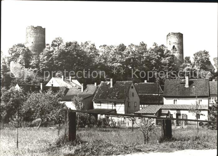 Kohren-Sahlis Teilansicht mit Burgruine