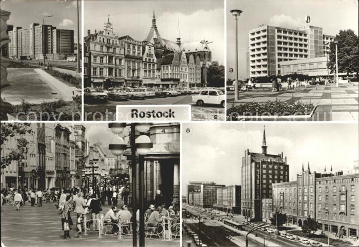 ROSTOCK CITY Wohnhochhaus Vogenteichplatz Ernst Thaelmann Platz Interhotel Warn