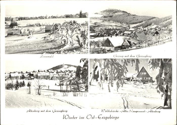 Erzgebirge Region Winter im Ost Erzgebirge Zinnwald Geising Berg Altenberg Walds