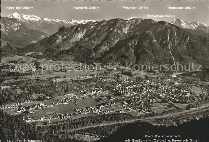 Bad Reichenhall mit Grossgmain und Bayerisch Gmain Alpenpanorama
