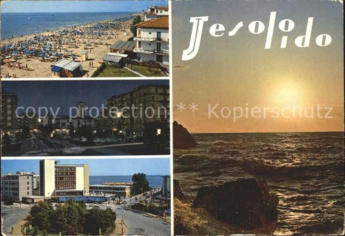Lido di Jesolo Teilansichten Strand Abendstimmung am Meer