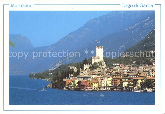 Malcesine Lago di Garda Ansicht mit Burg Gardasee