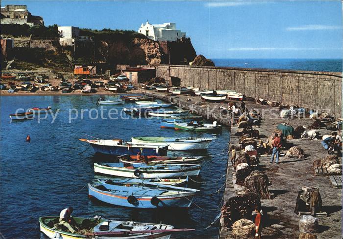 Forio d Ischia Angolo del porto Chiesa Hafen Kirche